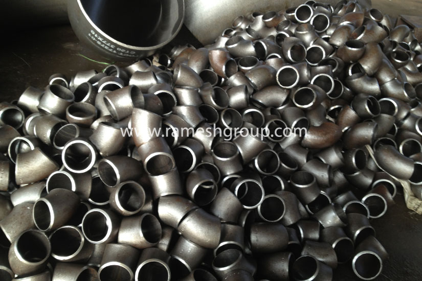 original photograph of Carbon Steel Pipe fittings at our factory in india